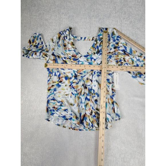 Liverpool LA women's blouse abstract print NWT Size petite XS office church - Picture 5 of 10